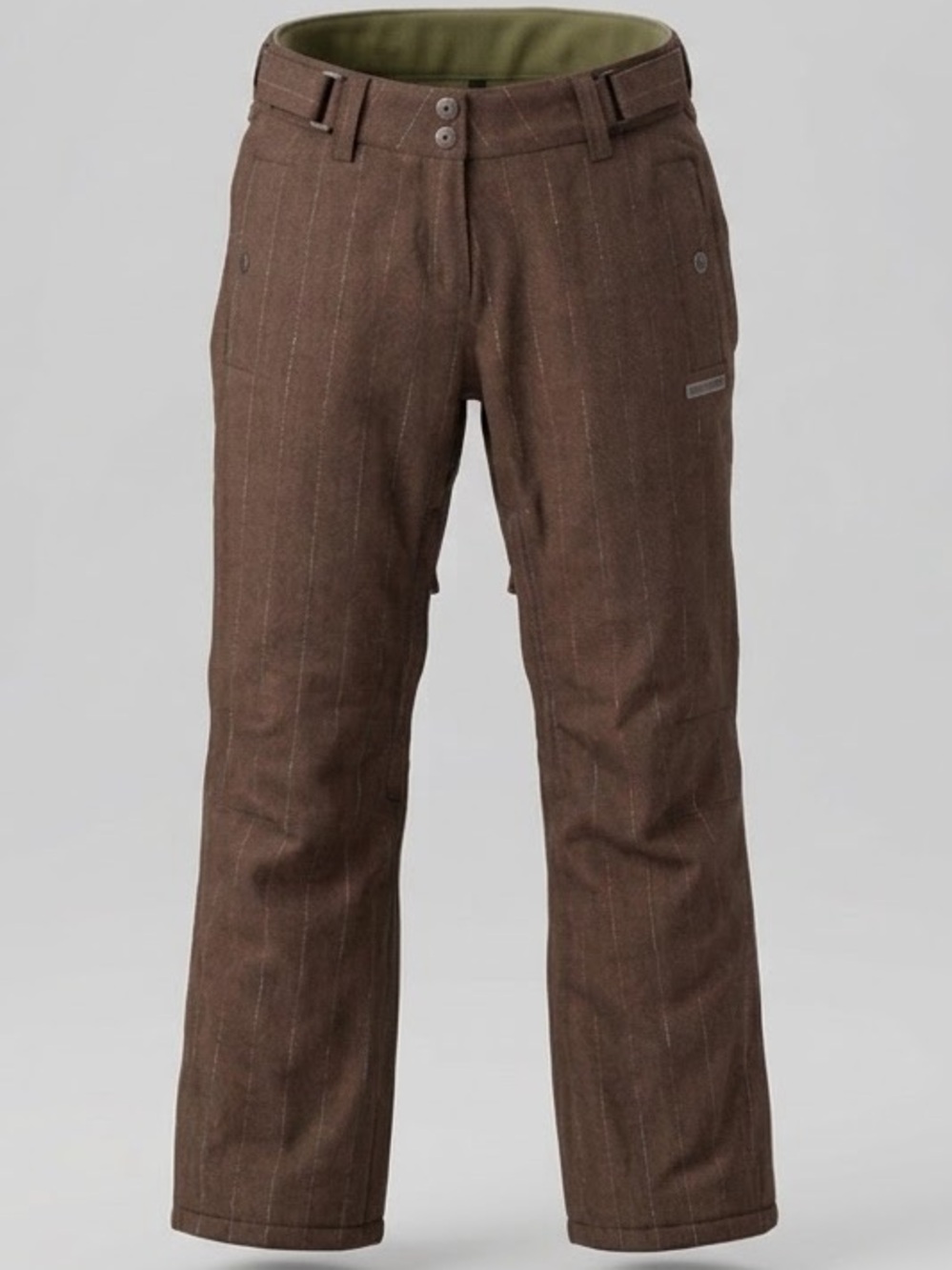 Rossignol Pro 20000 Ski Pants Womens Medium Brown Pinstripe Snowboard Thinsulate